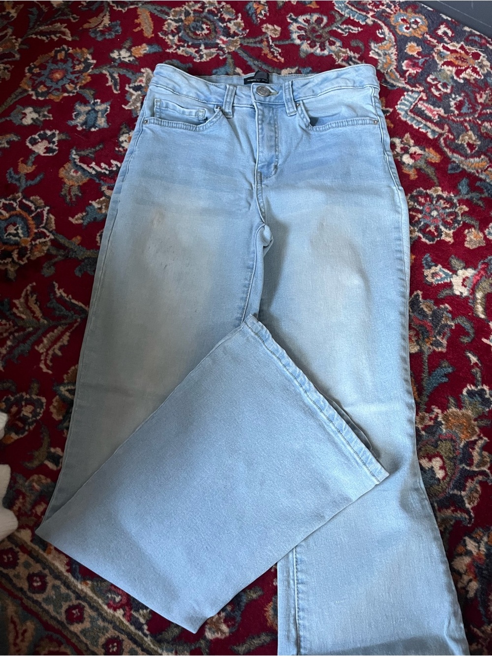 Light Wash Denim Jeans - Pale Blue